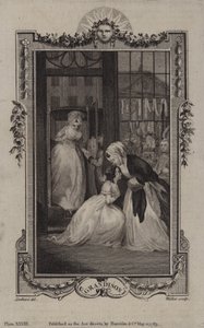 Scene fra The History of Sir Charles Grandison, af Samuel Richardson af English School