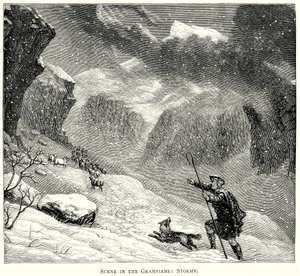 Scene i Grampians: Stormy (kobberstik) af English School