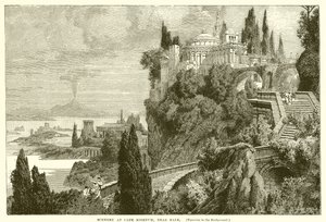 Landskab ved Cape Misenum, nær Baiae af English School