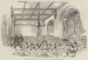 Skole for svagelige blinde, undersøgelse af eleverne (gravering) af English School
