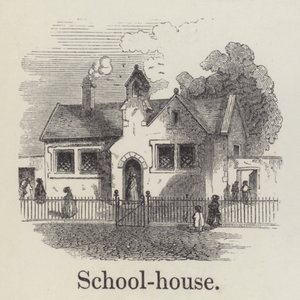 Skolehus (gravering) af English School