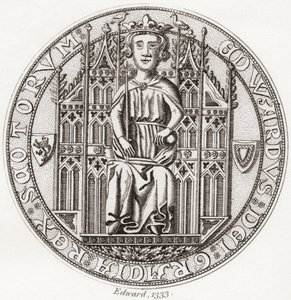 Segl af Edward Balliol, ca. 1283-1367. af English School