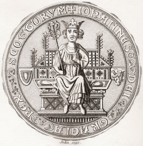 Segl af John Balliol, ca. Fra Iconographia Scotica eller Portraits of Illustrious Persons of Scotland, udgivet 1797. af English School