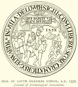 Segl fra Louth Grammar School, A.D. 1552 af English School