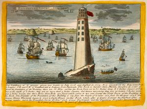 Andet Eddystone fyrtårn, nær Plymouth af English School