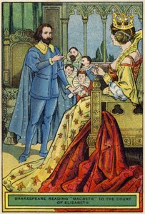 Shakespeare læser Macbeth for Elizabeths hof af English School