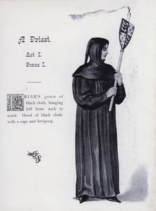 Shakespeares King Richard III: A Priest, Act I, Scene I (litho) af English School