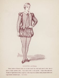 Shakespeares Taming of the Shrew: Lucentio, 2nd Dress (litho) af English School
