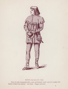 Shakespeares The Merry Wives of Windsor: Rugby, Servant to Dr Caius (litho) af English School