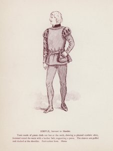 Shakespeares The Merry Wives of Windsor: Simple, Servant to Slender (litho) af English School