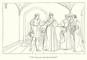 Shakespeares Two Gentlemen Of Verona; Julia afviser ringen (gravering) af English School