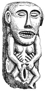 Sheela-na-Gig, fra Ballinahend Castle, Tipperary, Irland af English School