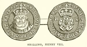 Shilling, Henry VIII af English School