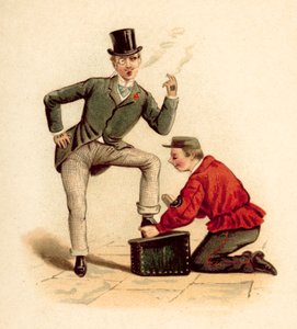 Sko sort (chromolitho) af English School