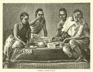 Siamese ladies dining  af English School