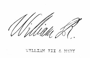 Signatur af William III af England, fra 