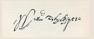 Signatur af William Shakespeare, fra 