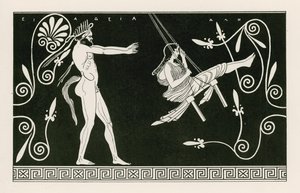 Silen swining maiden (engraving) af English School