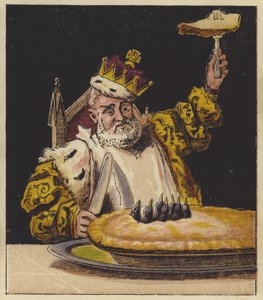 Syng en sang om sixpence (farvelitografi) af English School