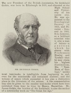 Sir Archibald Geikie (gravering) af English School