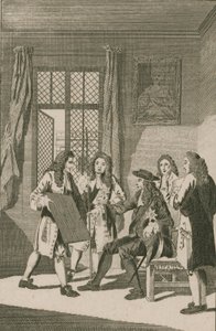 Sir Christopher Wren præsenterer for kong Charles II sin plan for at genopbygge London City af English School