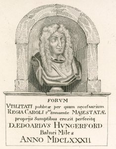 Sir Edward Hungerford, der bei der Krönung von König Karl II. zum Ritter des Bades ernannt wurde von English School
