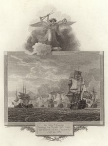 Sir Edwd Spragge tvinger den hollandske flåde ud af Themsens mund, 23. juli 1667 af English School