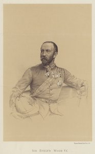 Sir Evelyn Wood, VC (litho) af English School