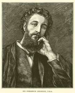 Sir Frederick Leighton, PRA (gravering) af English School