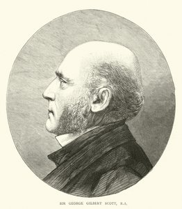 Sir George Gilbert Scott, RA (gravering) af English School