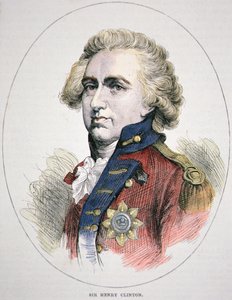 Sir Henry Clinton (farve litho) af English School