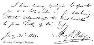 Sir Henry R Bishop, (musiker) af English School
