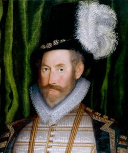 Sir Jerome Bowes (olie på lærred) (detalje af 369467) af English School