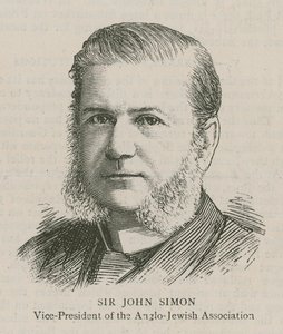 Sir John Simon, vicepræsident for Anglo-Jewish Association af English School