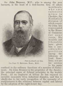 Sir John T Brunner, Baronet, MP (gravering) af English School