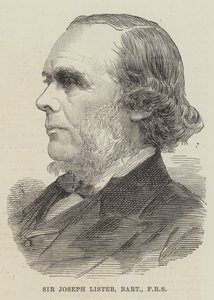 Sir Joseph Lister, Baronet, FRS (gravering) af English School