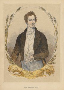 Sir Robert Peel (farvelagt kobberstik) af English School