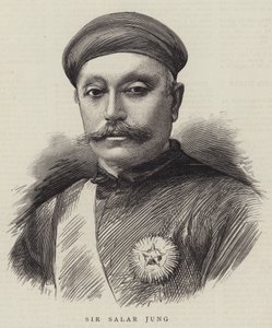 Sir Salar Jung (gravering) af English School