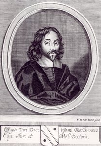 Sir Thomas Browne (1605-82), graveret af Frederick Hendrick van Hove (ca. 1628-98) af English School