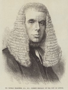 Sir Thomas Chambers, QC, MP, sergeant i City of London (gravering) af English School