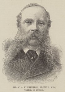 Sir W A F Crichton Browne, MD, Visitor of Lunacy (gravering) af English School