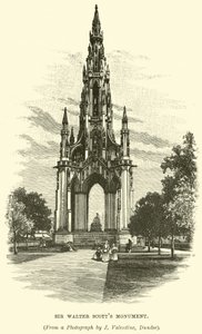 Sir Walter Scotts monument af English School