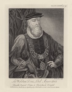Sir Wolstan Dixie (gravering) af English School