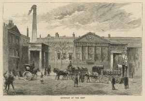 Skitser ved Royal Mint, Tower Hill; møntens ydre af English School