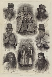 Skitser af de russiske figurer (gravering) af English School