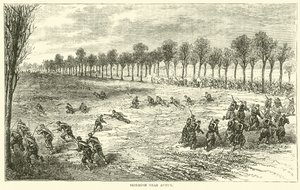 Træfning nær Autun, december 1870 af English School
