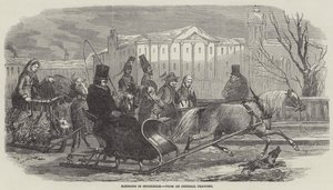 Slædekørsel i Stockholm (gravering) af English School