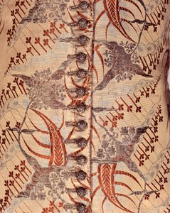 Ærmet vest, ca. 1705-15 (silke og brokade) af English School