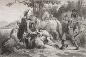 Smith reddet af Pocahontas, fra 