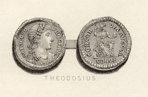 Solidus mønt fra Theodosius den Stores tid